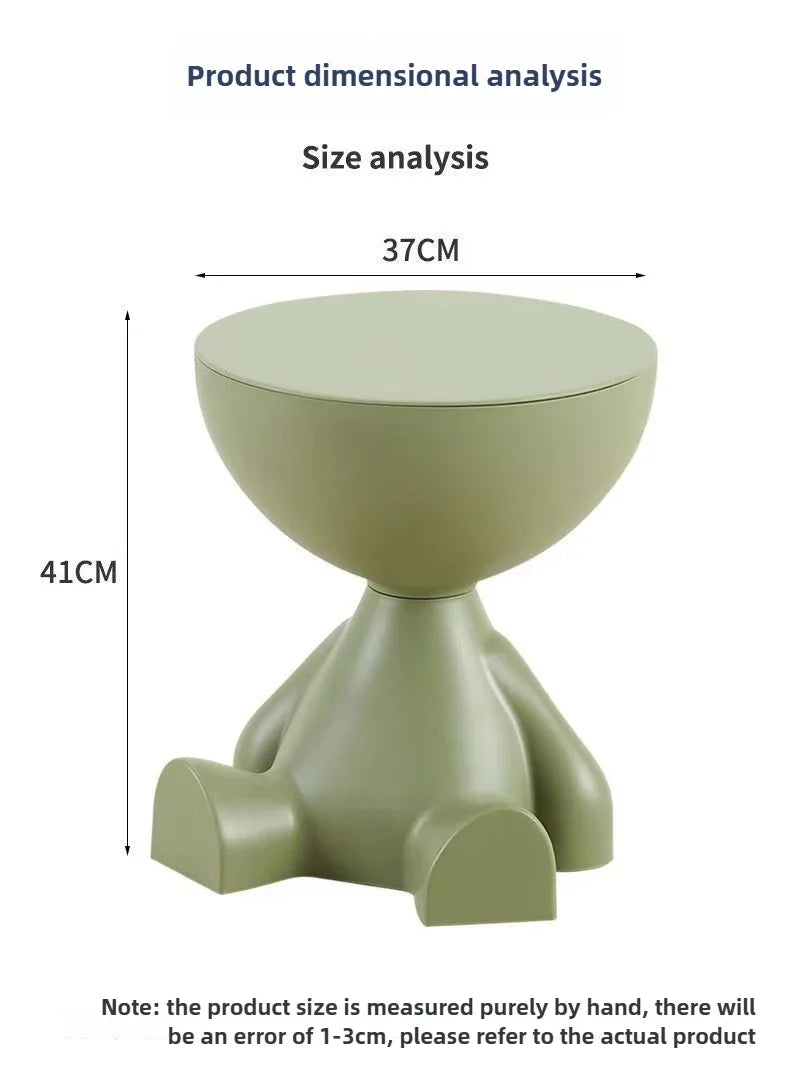 Light Luxury Cartoon Sofa Edge Table Creative Flat Head Coffee Table Small Household Plastic Coffee Table Furniture Side Table
